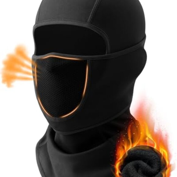 Fleece Winter Balaclava Ski Mask Movable Face Design Thermal Outdoor Sports